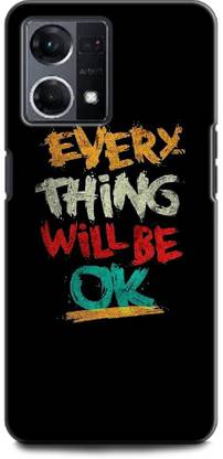 INDICRAFT Back Cover for OPPO F21 Pro, CPH2363 LIFE QUOTES, EVERY THING WILL BE OK, POSITIVE