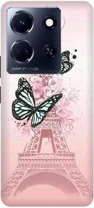 Rockyard Back Cover for Infinix Note 30 5G, X6711, PINK, BUTTERFLY, EIFEL, TOWER, PARIS