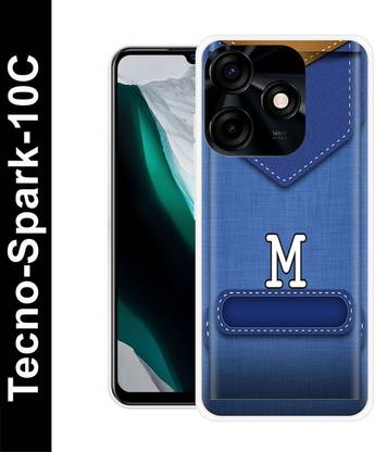 SARTOOLIYA Back Cover for Tecno Spark 10c, M NAME, M LOVE, M ALPHABET, M LETTER NAME