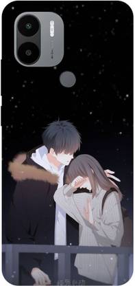Phone Milaley.com Back Cover for POCO C50, LOVE, ANIME, SWEETCOUPLE, GIRL, BOY, HEART