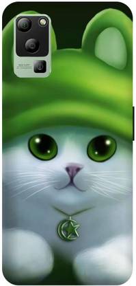 play fast Back Cover for LAVA Blaze 5G, LXX503, GREEN, CAP, CAT, CUTE, CAT, MEOW