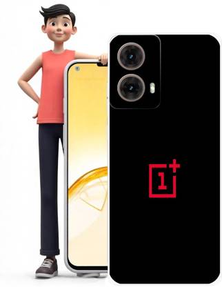 LUCKY MOBI.COM Back Cover for Motorola Edge 50 Fusion- ONEPLUS-LOGO-BLACK-RED