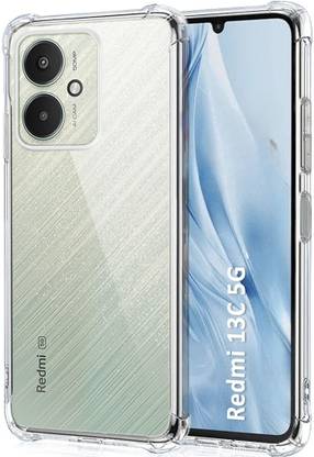 ShieldTech Back Cover for Redmi 13C 5G - 360° Protection Crystal Clear Soft TPU Case with Cushioned Edges