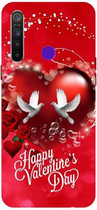 ADZIRE Back Cover for realme 5s, RMX1925, HAPPY, VALENTINE, DAY, LOVE, COUPLE, GIRL, BOY