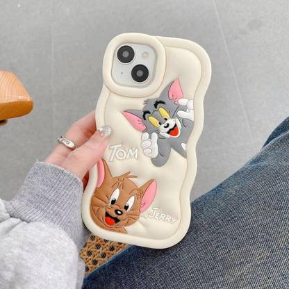 COVERLY Front & Back Case for iPhone 14 Pro, Apple iPhone 14 Pro Cute Tom and Jerry 3D Cartoon Soft Cover