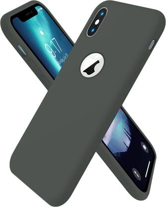 VONZEE Back Cover for Only iPhone XS MAX (6.5) inches Ultra Thin Liquid Silicone Logo Cut Case Cover