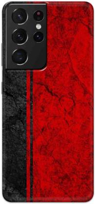 NDCOM Back Cover for Samsung Galaxy S21 Ultra 5G Black And Red Printed