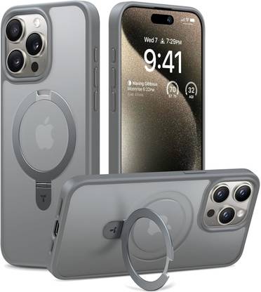 Caseex Back Cover for APPLE iPhone 15 Pro, Caseex O-Stand Magnetic Back Cover For iPhone 15 Pro