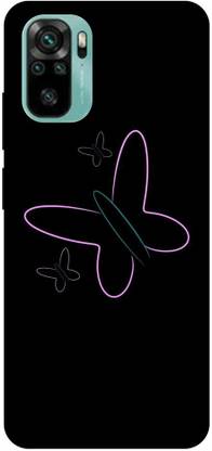 ThePrintlink Back Cover for Redmi Note 11 SE, MZB0CKAIN, BUTTERFLY, BIRD, TITLI, BLACK BIRD