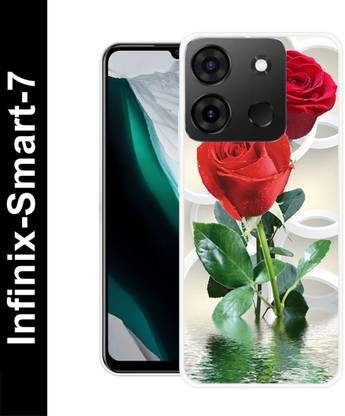 DEVLIYACASE Back Cover for Infinix Smart 7 FLOWERS, LOVE, HEART, ROSE, COUPLE