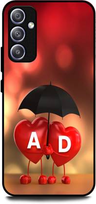 KEYCENT Back Cover for SAMSUNG Galaxy A34 5G A D, A LOVES D, NAME, ALPHABET, AD LOVE, HART, BLUE