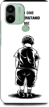ORBIQE Back Cover for POCO C50 NO ONE UNDERSTAND ME, ALONE BOY, SAD, LITTLE BOY