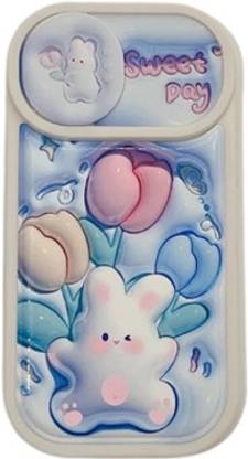 PEEPERLY Back Cover for iPhone 13 Cute Slide Camera Rabbit Phone Case