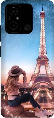 JUGGA Back Cover for POCO C55, MZB0DDTIN, EIFEL, TOWER, PARIS, GIRL, LOVE