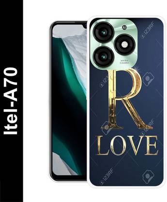 DEVLIYACASE Back Cover for Itel A70, R NAME, R LOVE, R ALPHABET, R LETTER NAME