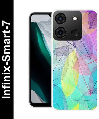 DEVLIYACASE Back Cover for Infinix Smart 7 BLACK, WHITE , RAINBOW, ABSTRACT, COLOURFULL