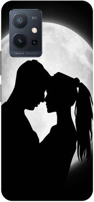 Bluvver Back Cover for Vivo Y75 5G, V2142 Printed Love Couple Mobile Back Cover