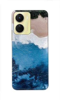 NDCOM Back Cover for Vivo Y16 Beach Ocean Blue Printed