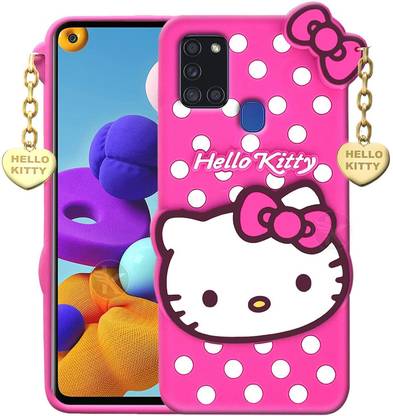 Creativo Back Cover for Samsung Galaxy A21s Cute Doll, Soft Girl Back Cover with Pendant, cute