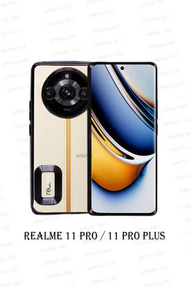 SPRING ART Back Cover for Logo View Slim Shockproof Transparent Anti-Yellow Case Realme 11 Pro & 11 Pro Plus 5G