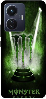 Bluvver Back Cover for QOO Z6 44W, i2206 Drink,Energy,Ioon,Logo,Monster,Energy