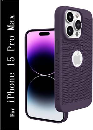 Coverskart Heat Absorption Back Cover for Apple iPhone 15 Pro Max, Hybird Ultra Slim Grid Honeycomb Design PC Case