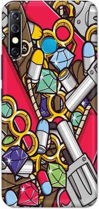 NDCOM Back Cover for Infinix Hot 8 Graffiti Latest Printed