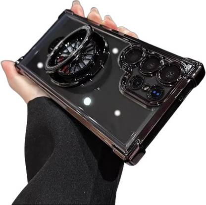 MILLION CASES Back Cover for Samsung Galaxy S24 Ultra Electroplated Rotating Gyro Magnetic Case