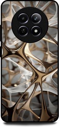 INDICRAFT Back Cover for Realme Narzo N65 5G (HOLLO CIRCLE, 3D, GOLD, NEURAL, TEXTURE WAVY, ABSTRACT )