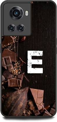 KEYCENT Back Cover for OnePlus 10R E, E LETTER, E NAME, CHOCOLATE , BROWN, ALPHABET
