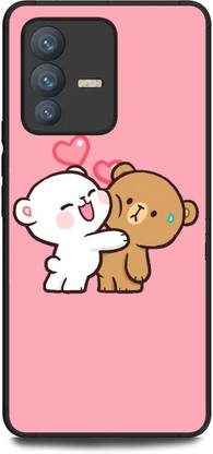 INDICRAFT Back Cover for Vivo V23 5G (LOVE, ANIME, COUPLE, GIRL, BOY, TOGETHER, HEART )