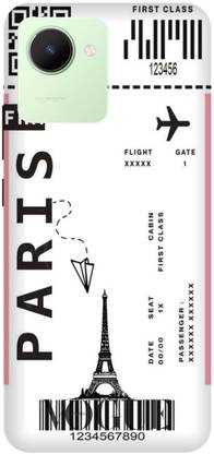 Phone Milaley.com Back Cover for REALME C30, RMX3581, BOARDING PASS, PLANE TICET, PARIS FLIGHT, TICET