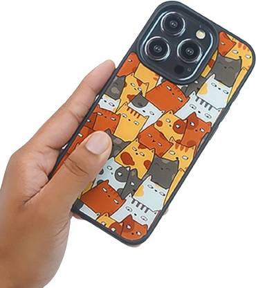 PEEPERLY Back Cover for iPhone 13 Pro Adorable Cute Cat Cluster Case