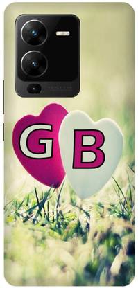 JUGGA Back Cover for vivo V25 Pro 5G, V2158, G LOVES B NAME,G NAME, B LETTER, ALPHABET,G LOVE B NAME