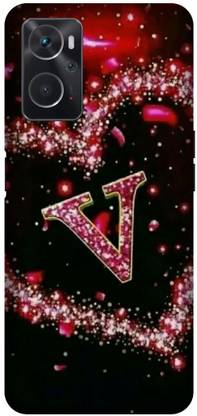 PHONE WALEY.COM Back Cover for OPPO A96 , CPH2333 , V letter,V name V word , Printed Back Cover