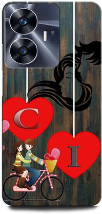 ORBIQE Back Cover for Vivo Y02 CI, C LOVE I, I LOVE C, C LETTER, I LETTER, CI NAME