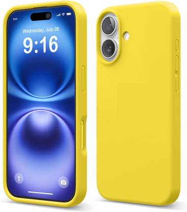 Coverskart Back Cover for Apple iPhone 16, Logo Embossed Shock Proof Microfiber Case