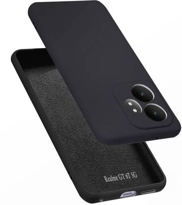 VAPRIF Back Cover for Realme GT 6T 5G, Matte Rubberized Soft Silicone Protective Cloth Inside