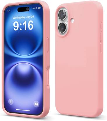 Coverskart Back Cover for Apple iPhone 16, Logo Embossed Shock Proof Microfiber Case