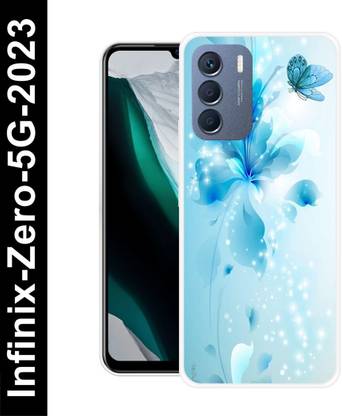 DEVLIYACASE Back Cover for Infinix Zero 5G 2023 BUTTERFLY, BEAUTIFUL BUTTERFLIES, BLUE BURRERFLY, GLITTER
