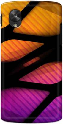 NDCOM Back Cover for Nexus 5 Yellow Orange Printed