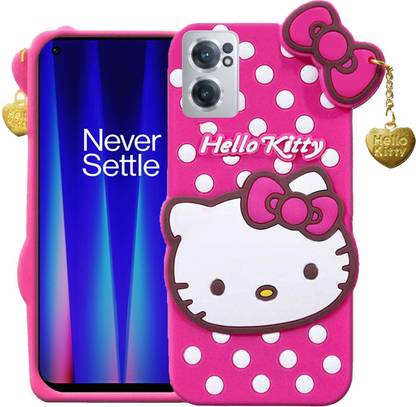 Wowcase Back Cover for OnePlus Nord CE 2 5G, 3D Cute Doll, Soft Girl Back Cover with Pendant, Hello Kitty Case