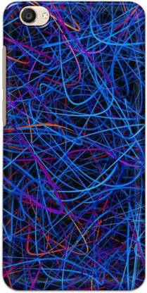 NDCOM Back Cover for Vivo Y55 Blue Pattern Printed