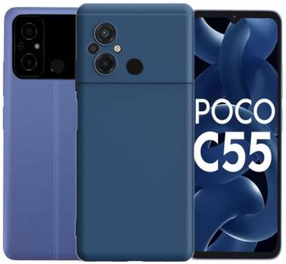 S-Softline Back Cover for Poco C55, inner Soft Microfiber Cloth Cushion Lining Soft Silicon Anti Scratch