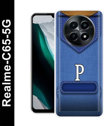 SARTOOLIYA Back Cover for Realme C65 5G, P NAME, P LOVE, P ALPHABET, P LETTER NAME