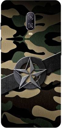 Rockyard Back Cover for OnePlus 6T, A6010, INDIAN, ARMY, TEXTURE, MILITRY, LOGO