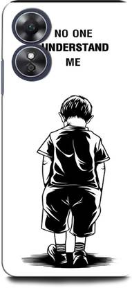 INTELLIZE Back Cover for OPPO A17 NO ONE UNDERSTAND ME, ALONE BOY, SAD, LITTLE BOY