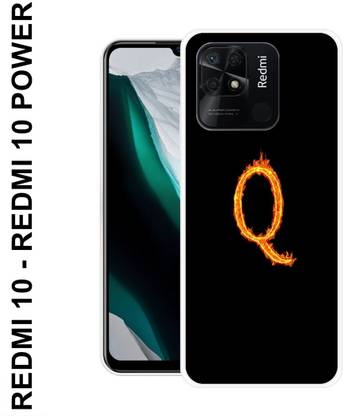 MOBECARE Back Cover for REDMI 10 POWER Q, Q LETTER, Q WORD, Q NAME, Q ALPHABET, FIRE Q