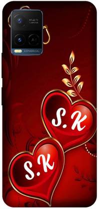 3D U PRINT Back Cover for VIVO Y21E ,V2111 SK, S LOVES K, NAME, LETTER, ALPHABET, RS LOVE