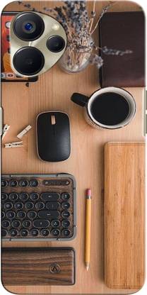 INTELLIZE Back Cover for Realme 9i 5G LAPTOP, MOUSE, COFFEE, TABLET, TREE